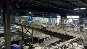 interior safety fence at amusement park